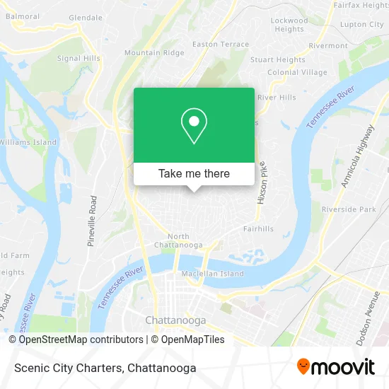 Scenic City Charters map