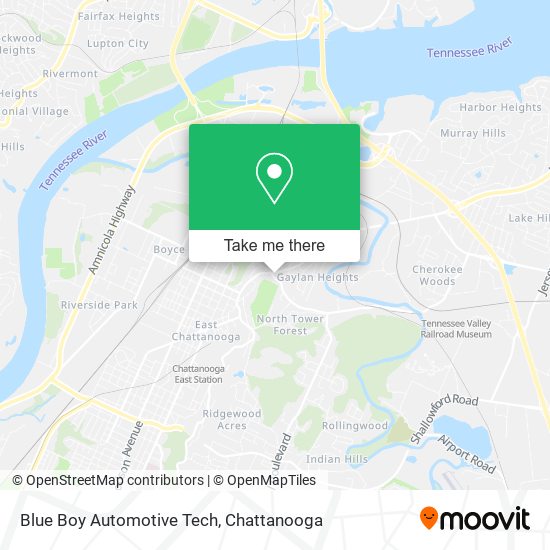 Blue Boy Automotive Tech map
