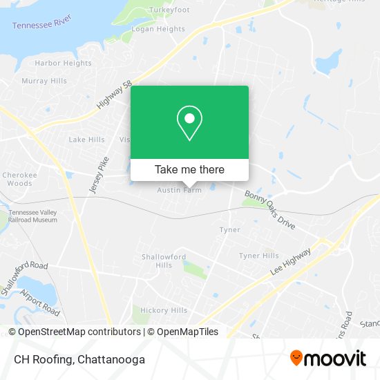 CH Roofing map