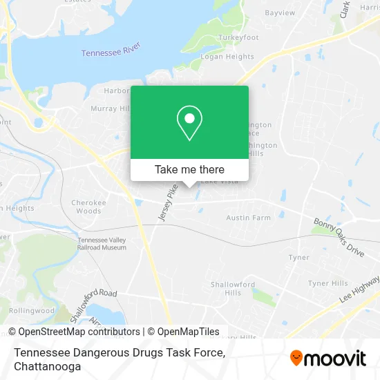 Tennessee Dangerous Drugs Task Force map
