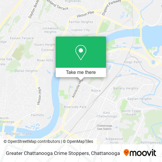 Mapa de Greater Chattanooga Crime Stoppers