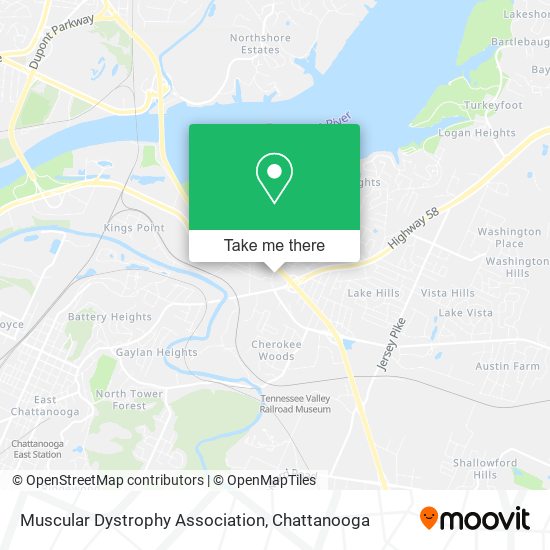 Muscular Dystrophy Association map