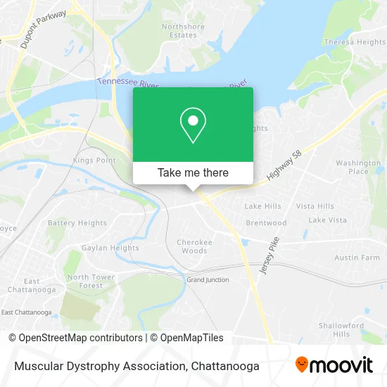 Muscular Dystrophy Association map