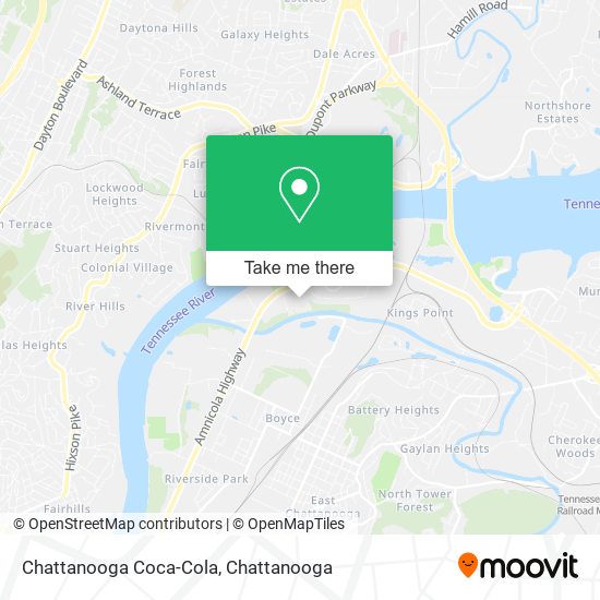 Chattanooga Coca-Cola map