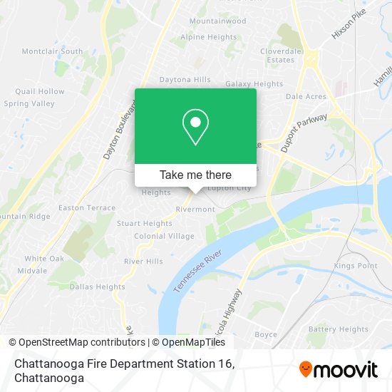 Mapa de Chattanooga Fire Department Station 16