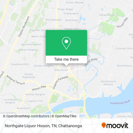 Northgate Liquor Hixson, TN map