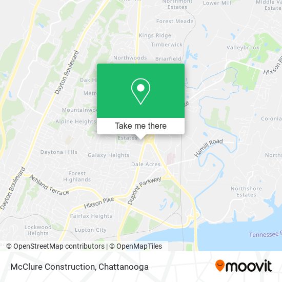 McClure Construction map