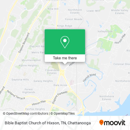Bible Baptist Church of Hixson, TN map