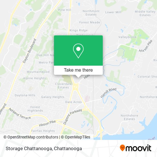 Mapa de Storage Chattanooga