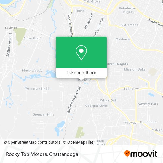 Mapa de Rocky Top Motors