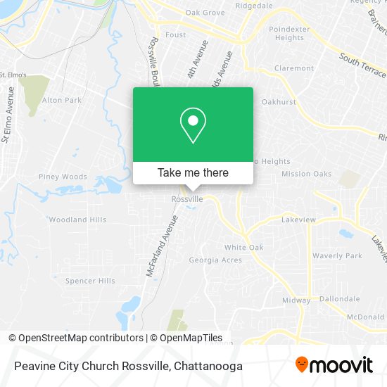 Peavine City Church Rossville map