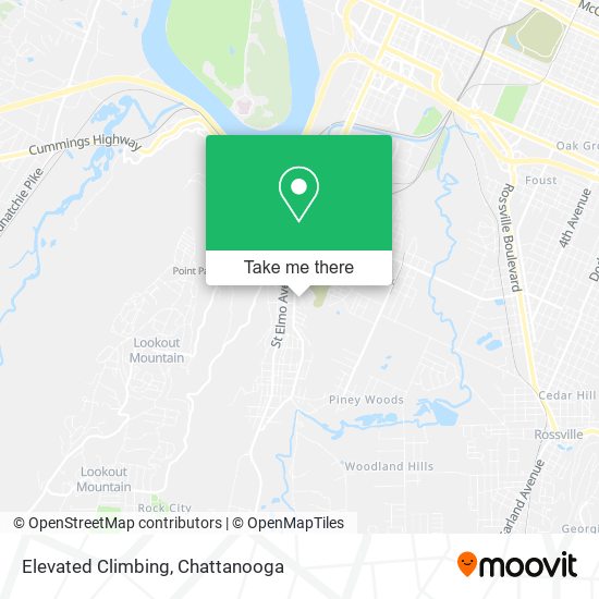 Elevated Climbing map
