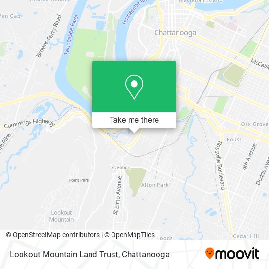 Lookout Mountain Land Trust map