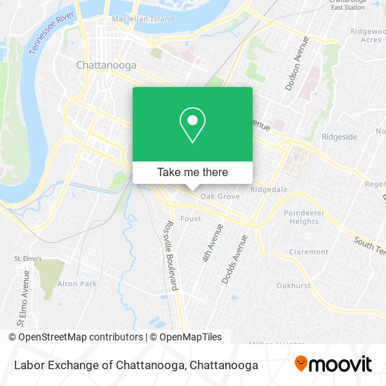 Mapa de Labor Exchange of Chattanooga