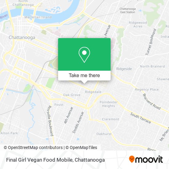 Mapa de Final Girl Vegan Food Mobile