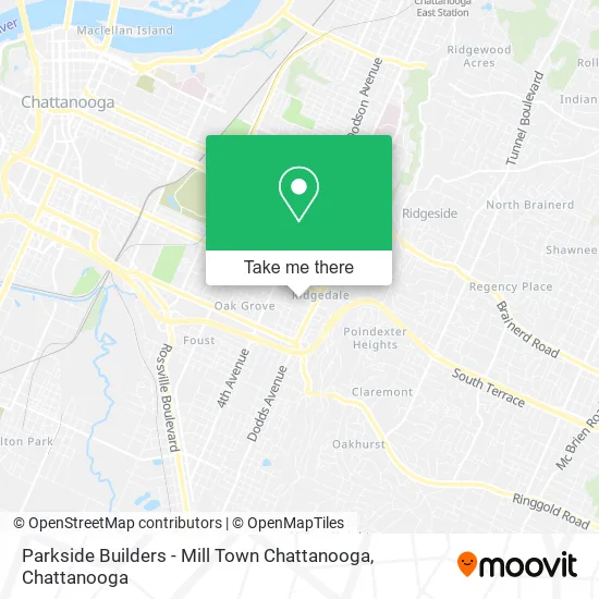 Parkside Builders - Mill Town Chattanooga map