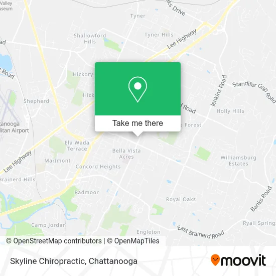 Skyline Chiropractic map