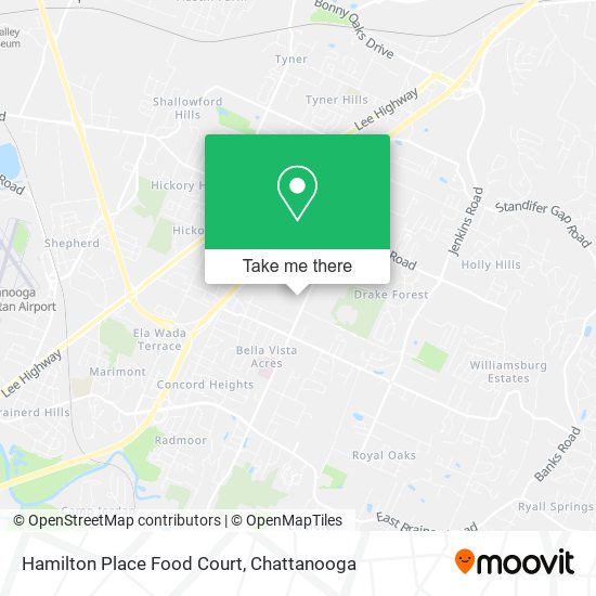 Mapa de Hamilton Place Food Court