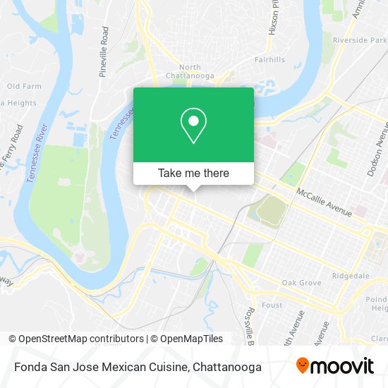 Mapa de Fonda San Jose Mexican Cuisine