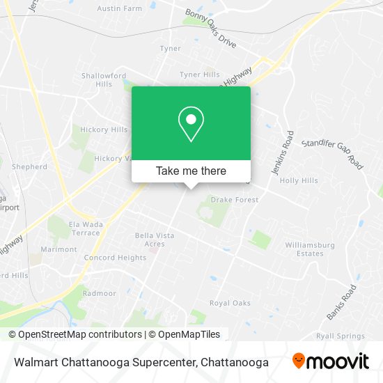 Walmart Chattanooga Supercenter map