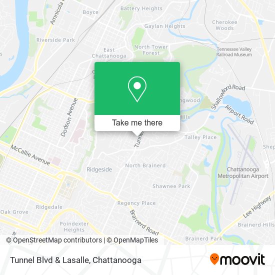 Tunnel Blvd & Lasalle map