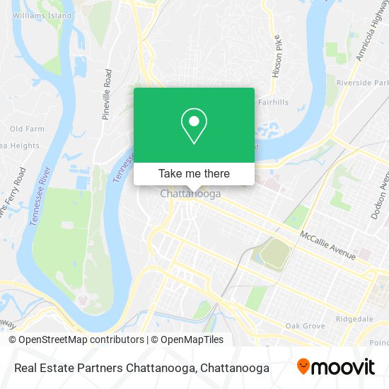 Real Estate Partners Chattanooga map