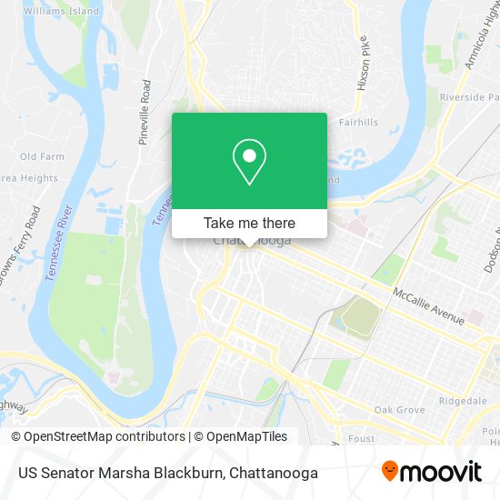 Mapa de US Senator Marsha Blackburn