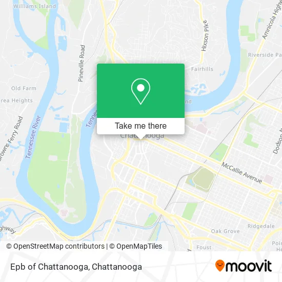 Epb of Chattanooga map