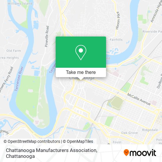 Mapa de Chattanooga Manufacturers Association