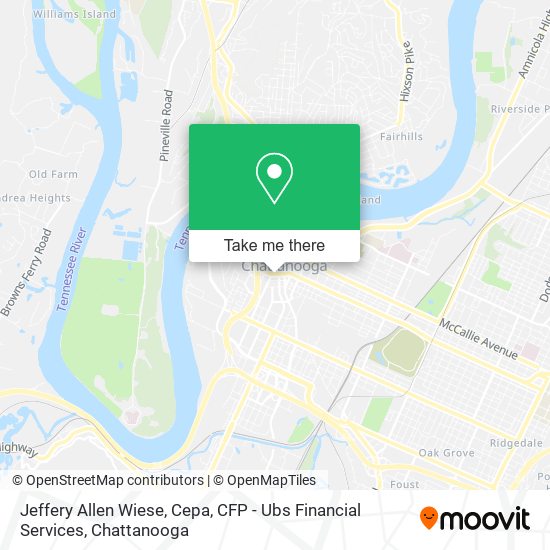 Mapa de Jeffery Allen Wiese, Cepa, CFP - Ubs Financial Services