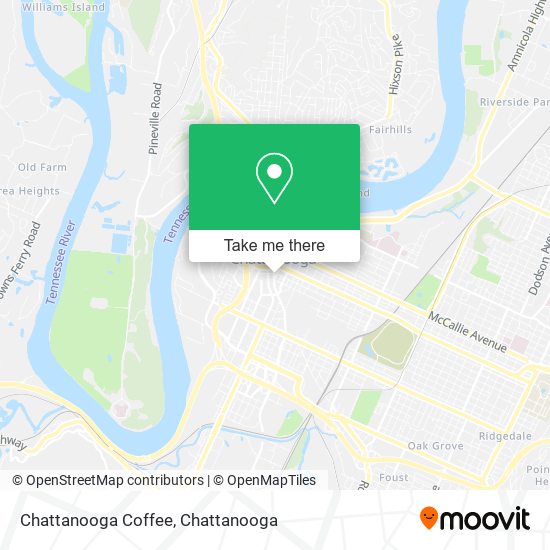 Chattanooga Coffee map