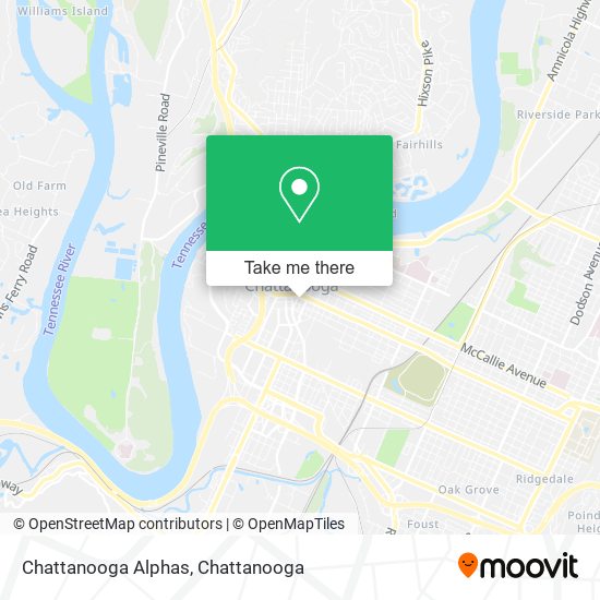 Chattanooga Alphas map