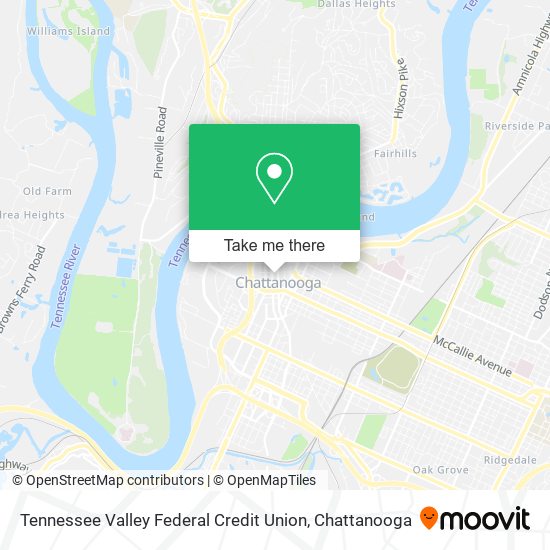 Mapa de Tennessee Valley Federal Credit Union