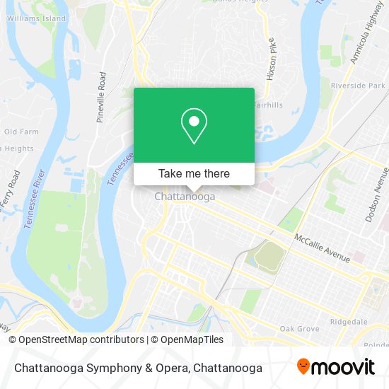 Mapa de Chattanooga Symphony & Opera