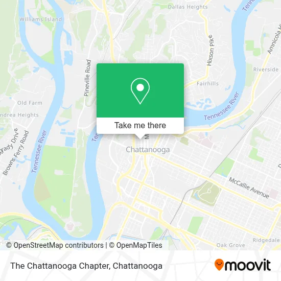 The Chattanooga Chapter map