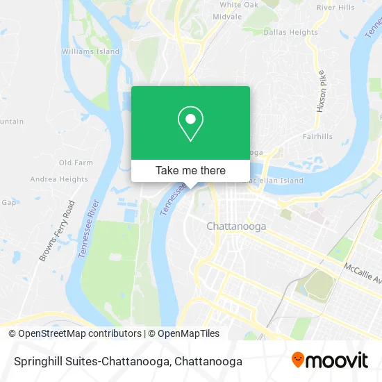 Springhill Suites-Chattanooga map