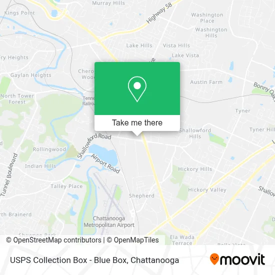 USPS Collection Box - Blue Box map