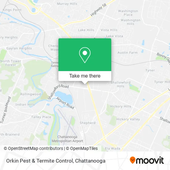 Mapa de Orkin Pest & Termite Control