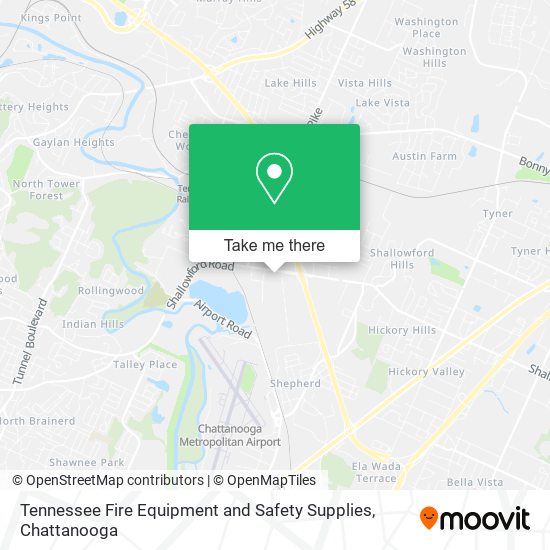 Mapa de Tennessee Fire Equipment and Safety Supplies