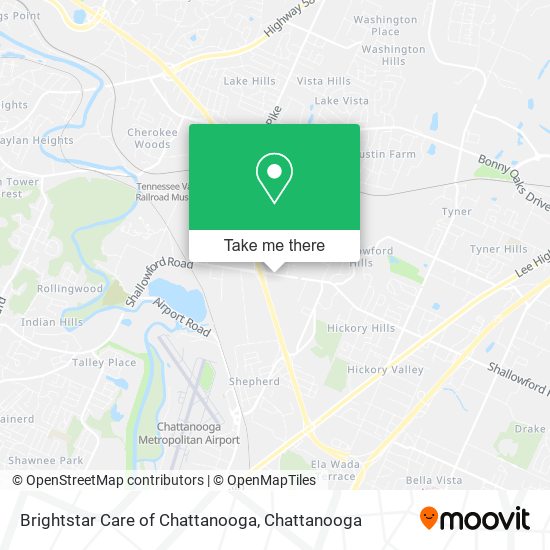 Brightstar Care of Chattanooga map