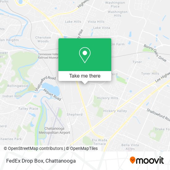 FedEx Drop Box map