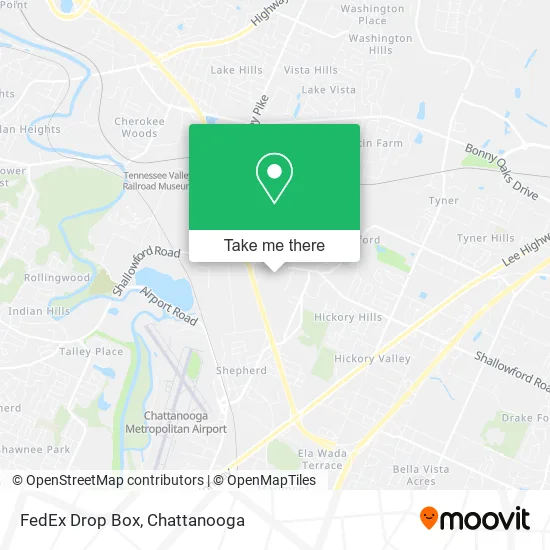 FedEx Drop Box map