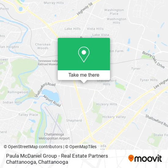 Paula McDaniel Group - Real Estate Partners Chattanooga map