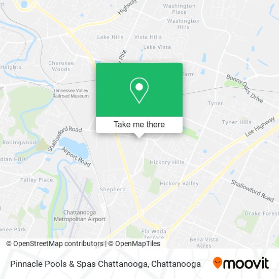 Pinnacle Pools & Spas Chattanooga map