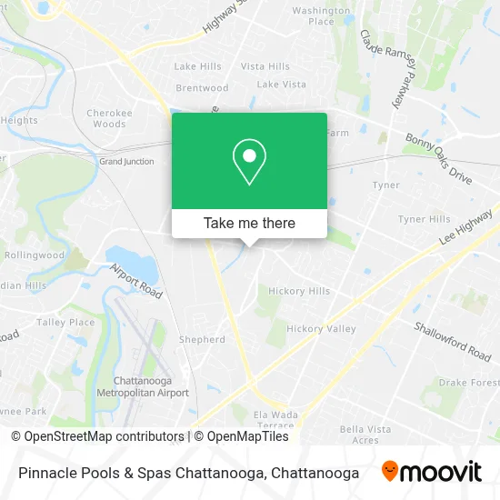 Pinnacle Pools & Spas Chattanooga map