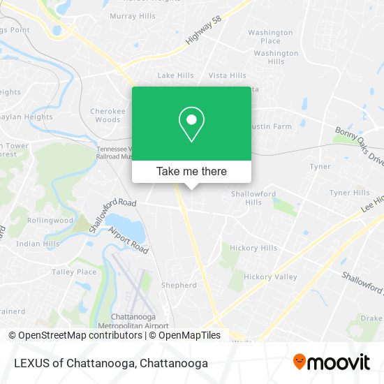 LEXUS of Chattanooga map