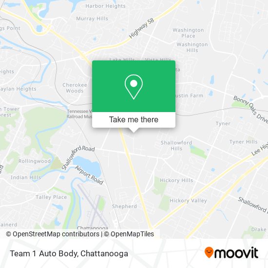 Team 1 Auto Body map