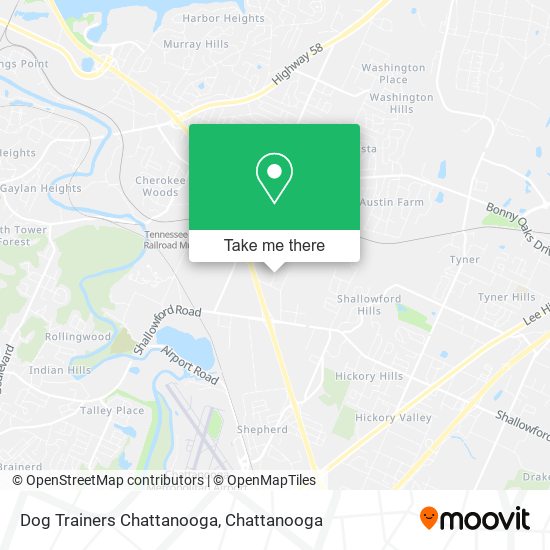 Dog Trainers Chattanooga map