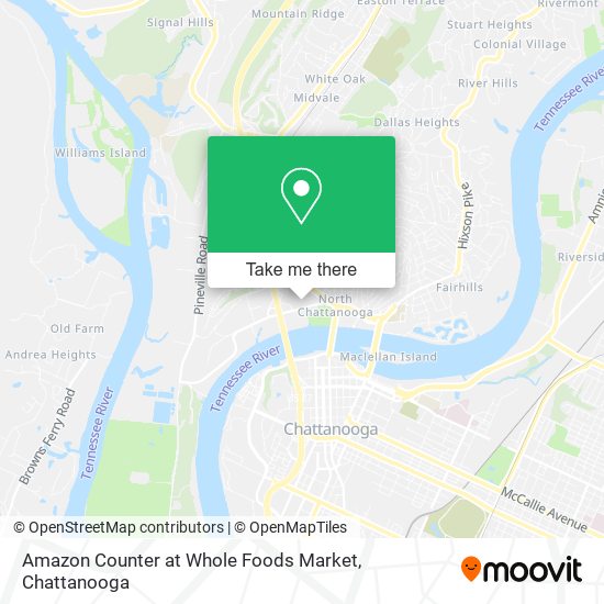 Amazon Counter at Whole Foods Market map