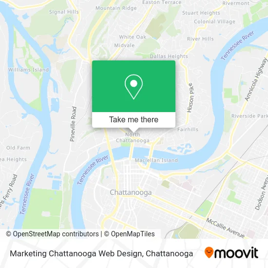 Marketing Chattanooga Web Design map